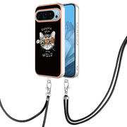 For Google Pixel 9 Pro XL Electroplating Dual-side IMD Phone Case with Lanyard(Natural Growth)