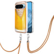 For Google Pixel 9 Pro XL Electroplating Dual-side IMD Phone Case with Lanyard(Draft Beer) - Google Cases by PMC TechLife | Online Shopping South Africa | PMC TechLife | Buy Now Pay Later Mobicred