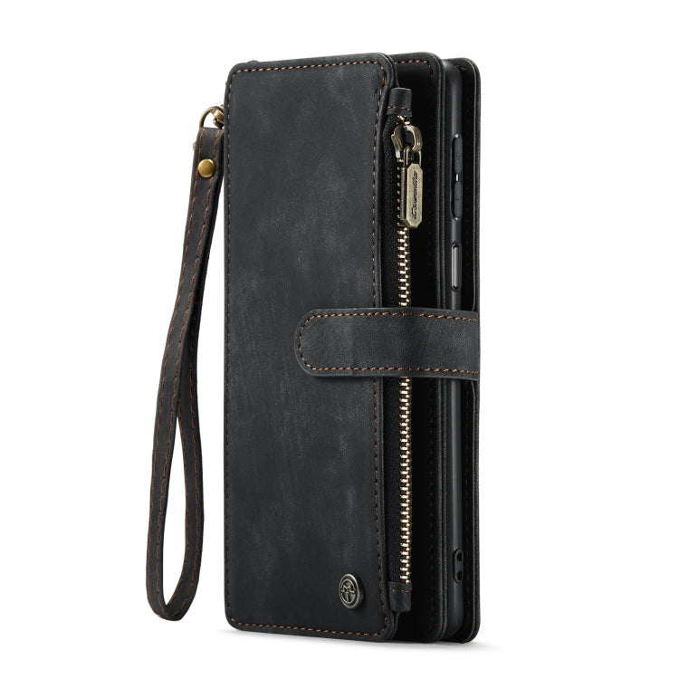 For Samsung Galaxy A23 CaseMe C30 Card Slots Zipper Wallet Leather Phone Case(Black) - free shipping - PMC Jewellery - Order now!