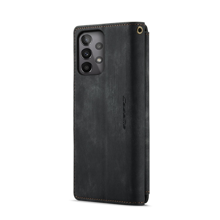For Samsung Galaxy A23 CaseMe C30 Card Slots Zipper Wallet Leather Phone Case(Black) - free shipping - PMC Jewellery - Order now!