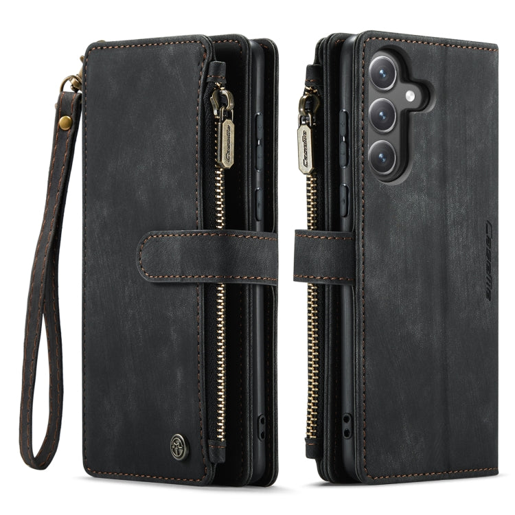 For Samsung Galaxy S23 FE CaseMe C30 Card Slots Zipper Wallet Leather Phone Case(Black) - free shipping - PMC Jewellery - Order now!