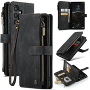 For Samsung Galaxy S24 5G CaseMe C30 Card Slots Zipper Wallet Leather Phone Case(Black)