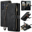 For Samsung Galaxy A25 4G CaseMe C30 Card Slots Zipper Wallet Leather Phone Case(Black) - free shipping - PMC Jewellery - Order now!