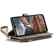 For Samsung Galaxy A25 4G CaseMe C30 Card Slots Zipper Wallet Leather Phone Case(Brown)
