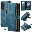 For Samsung Galaxy A25 4G CaseMe C30 Card Slots Zipper Wallet Leather Phone Case(Blue) - free shipping - PMC TechLife - Order now!