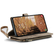 For Samsung Galaxy A55 5G CaseMe C30 Card Slots Zipper Wallet Leather Phone Case(Brown)