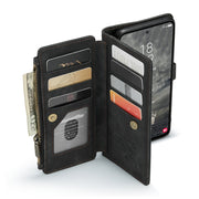 For Samsung Galaxy A35 5G CaseMe C30 Card Slots Zipper Wallet Leather Phone Case(Black)