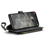 For Samsung Galaxy A35 5G CaseMe C30 Card Slots Zipper Wallet Leather Phone Case(Black)