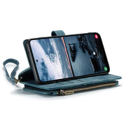 For Samsung Galaxy A35 5G CaseMe C30 Card Slots Zipper Wallet Leather Phone Case(Blue)