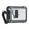 For AirPods Pro 2 TPU + PC Wireless Bluetooth Earphone Protective Case with Switch Lock & Hook(Grey) - free shipping - PMC Jewellery - Order now!