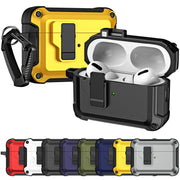 For AirPods Pro 2 TPU + PC Wireless Bluetooth Earphone Protective Case with Switch Lock & Hook(Grey)