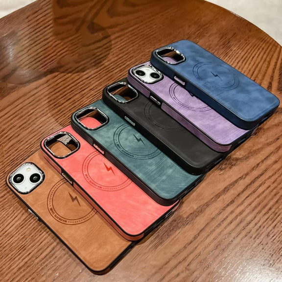 For iPhone SE 2022 / 2020 / 8 / 7 Side PU Hybrid TPU Magsafe Phone Case(Black)