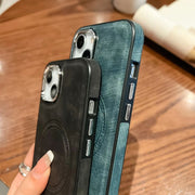 For iPhone 13 Pro Side PU Hybrid TPU Magsafe Phone Case(Blue)