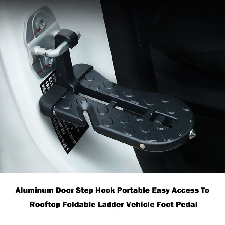 BF013-BK Automotive Door Step Hook Aluminum Foldable Ladder Mini Foot Pedal for Jeep SUV Truck WP - Foot Pedal by PMC TechLife | Online Shopping South Africa | PMC TechLife | Buy Now Pay Later Mobicred