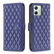 For Motorola Moto G54 5G EU Edition Diamond Lattice Wallet Flip Leather Phone Case(Blue) - Motorola Cases by PMC TechLife | Online Shopping South Africa | PMC TechLife | Buy Now Pay Later Mobicred