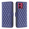 For Motorola Moto G84 Diamond Lattice Wallet Flip Leather Phone Case(Blue) - Motorola Cases by PMC TechLife | Online Shopping South Africa | PMC TechLife | Buy Now Pay Later Mobicred