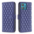 For Motorola Edge 40 Neo Diamond Lattice Wallet Flip Leather Phone Case(Blue) - Motorola Cases by PMC TechLife | Online Shopping South Africa | PMC TechLife | Buy Now Pay Later Mobicred