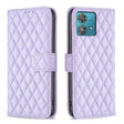 For Motorola Edge 40 Neo Diamond Lattice Wallet Flip Leather Phone Case(Purple) - Motorola Cases by PMC TechLife | Online Shopping South Africa | PMC TechLife | Buy Now Pay Later Mobicred