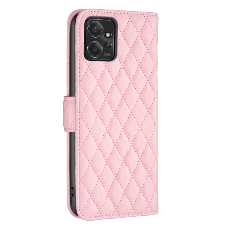For Motorola Moto G Power 5G 2024 Diamond Lattice Wallet Flip Leather Phone Case(Pink) - Motorola Cases by PMC TechLife | Online Shopping South Africa | PMC TechLife | Buy Now Pay Later Mobicred