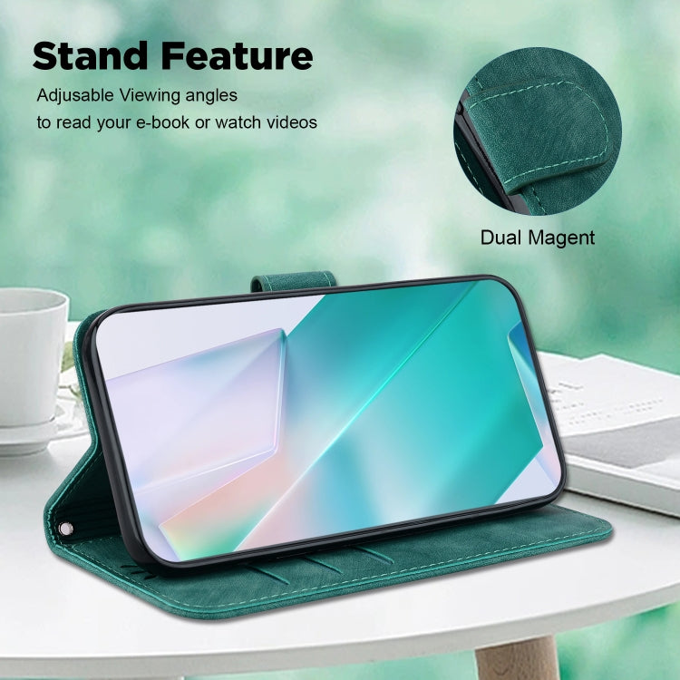 For Google Pixel 9 Pro Little Tiger Embossed Leather Phone Case(Green) - Google Cases by PMC TechLife | Online Shopping South Africa | PMC TechLife | Buy Now Pay Later Mobicred