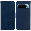 For Google Pixel 9 Pro Little Tiger Embossed Leather Phone Case(Dark Blue) - Google Cases by PMC TechLife | Online Shopping South Africa | PMC TechLife | Buy Now Pay Later Mobicred