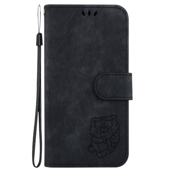 For Google Pixel 9 Pro Little Tiger Embossed Leather Phone Case(Black)