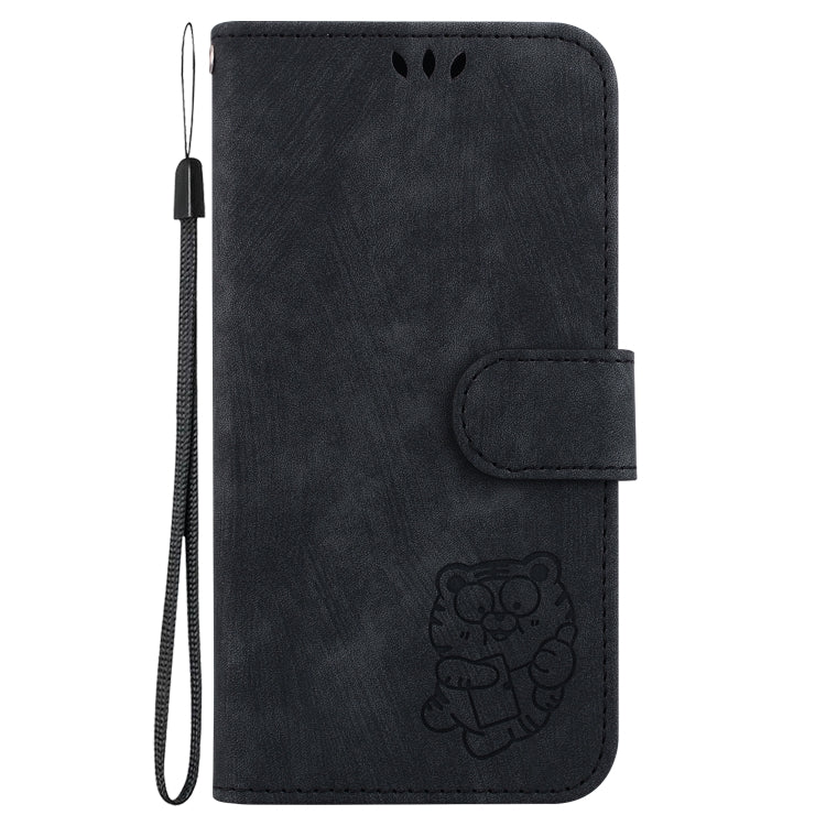 For Google Pixel 9 Pro Little Tiger Embossed Leather Phone Case(Black)