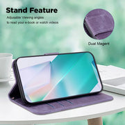 For Google Pixel 9 Little Tiger Embossed Leather Phone Case(Purple)