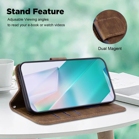 For Google Pixel 9 Little Tiger Embossed Leather Phone Case(Brown)