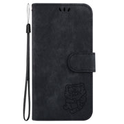 For Google Pixel 9 Little Tiger Embossed Leather Phone Case(Black)