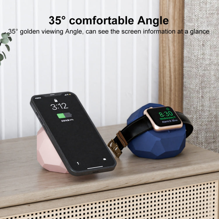 Diamond-shaped 2 in 1 Wireless Charging Silicone Base(White) - Charger / Holder by PMC TechLife | Online Shopping South Africa | PMC TechLife | Buy Now Pay Later Mobicred