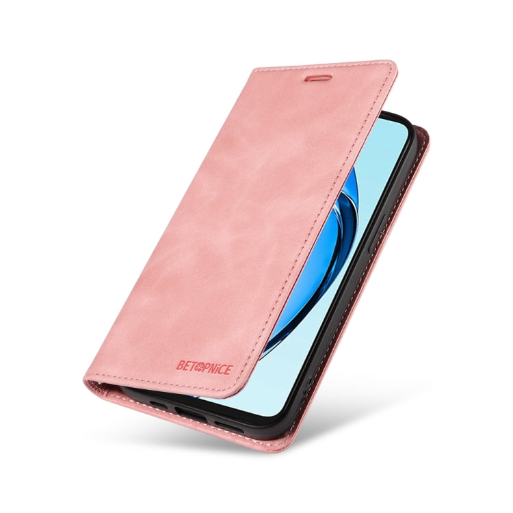 For OPPO A60 4G Global BETOPNICE Suction RFID Anti-theft Leather Phone Case(Pink) - OPPO Cases by BETOPNICE | Online Shopping South Africa | PMC TechLife | Buy Now Pay Later Mobicred