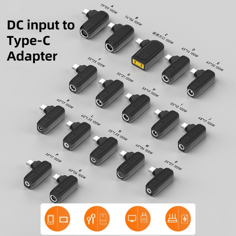 100W L 4.0X1.35mm Female to USB-C/Type-C Male Plug Charging Adapter - Universal Power Adapter by PMC TechLife | Online Shopping South Africa | PMC TechLife | Buy Now Pay Later Mobicred