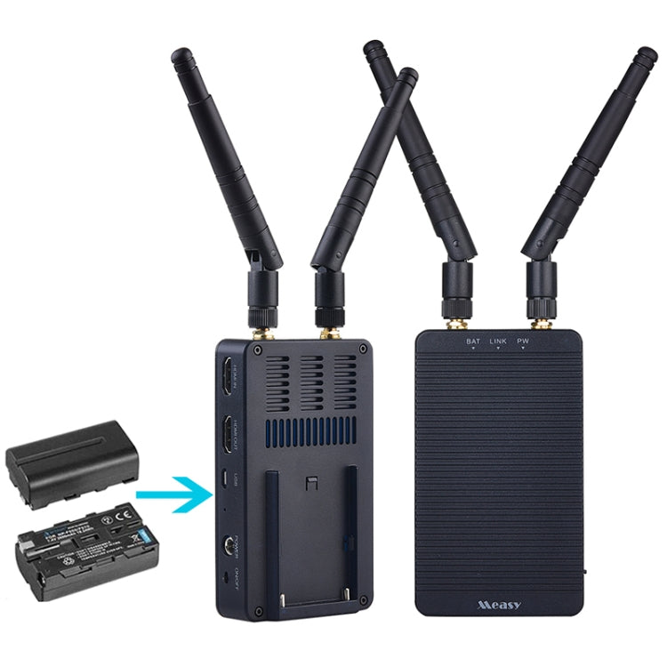 Measy T1 4K HDMI 2.0 Wireless Audio Video Transmitter Receiver Extender Transmission System, Transmission Distance: 200m, UK Plug(Black)