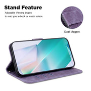 For Honor Magic6 Pro Little Tiger Embossed Leather Phone Case(Purple)