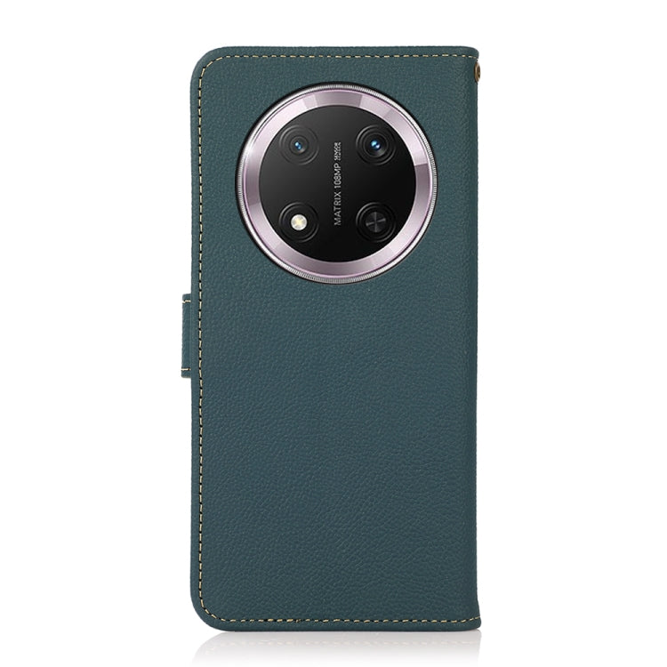 For Honor X9c KHAZNEH Custer Genuine Leather RFID Phone Case(Green) - Honor Cases by PMC TechLife | Online Shopping South Africa | PMC TechLife | Buy Now Pay Later Mobicred