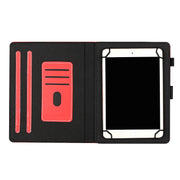 For 10 inch Universal Solid Color Horizontal Flip Leather Case with Card Slots & Holder & Pen Slot(Red)