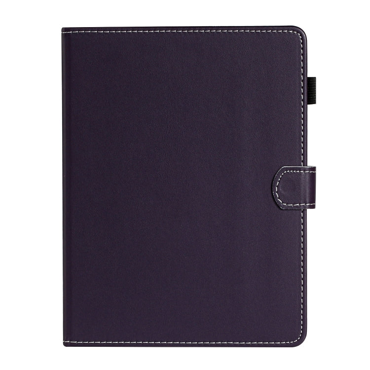 For 10 inch Universal Solid Color Horizontal Flip Leather Case with Card Slots & Holder & Pen Slot(Purple)