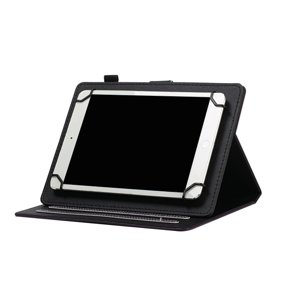 For 10 inch Universal Solid Color Horizontal Flip Leather Case with Card Slots & Holder & Pen Slot(Purple)
