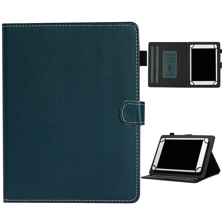 For 10 inch Universal Solid Color Horizontal Flip Leather Case with Card Slots & Holder & Pen Slot(Dark Green) - free shipping - PMC TechLife - Order now!