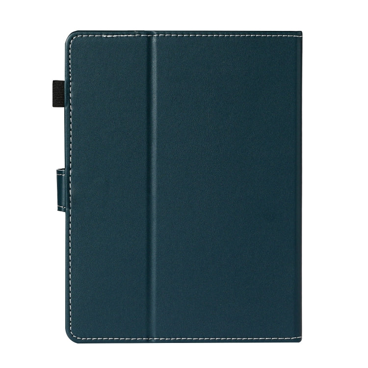 For 10 inch Universal Solid Color Horizontal Flip Leather Case with Card Slots & Holder & Pen Slot(Dark Green)