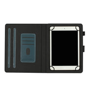 For 10 inch Universal Solid Color Horizontal Flip Leather Case with Card Slots & Holder & Pen Slot(Dark Green)