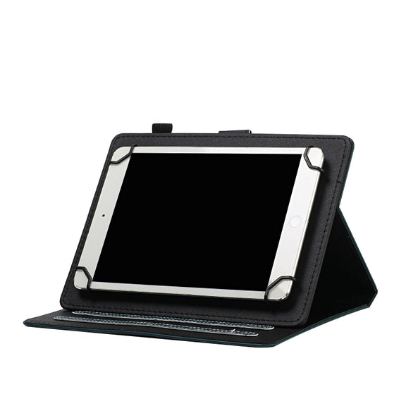 For 10 inch Universal Solid Color Horizontal Flip Leather Case with Card Slots & Holder & Pen Slot(Dark Green)