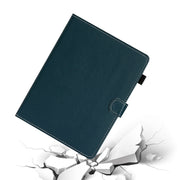 For 10 inch Universal Solid Color Horizontal Flip Leather Case with Card Slots & Holder & Pen Slot(Dark Green)