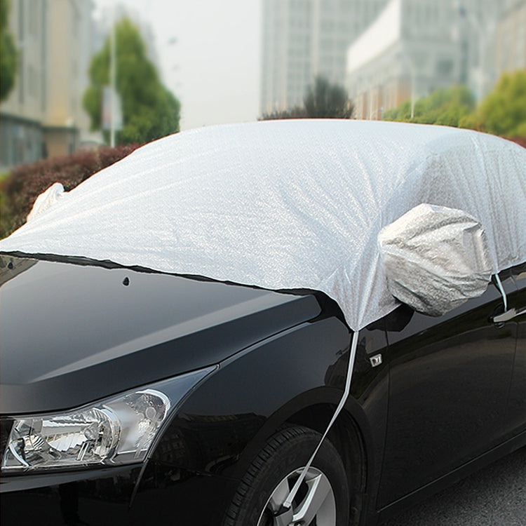 Car Half-cover Car Clothing Sunscreen Heat Insulation Sun Nisor, Aluminum Foil Size:  5.2x2x1.8m - Aluminum Film PEVA by PMC TechLife | Online Shopping South Africa | PMC TechLife | Buy Now Pay Later Mobicred