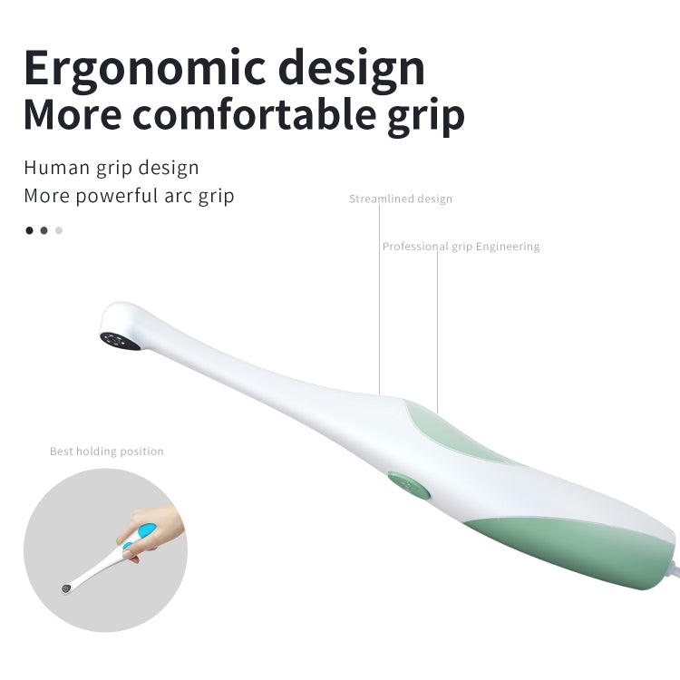 AN109 6LEDs 1080P 3 in 1 Visible Oral Endoscope(Green)