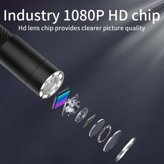 F180 8mm Lens 360 degree Free Spins Automotive Repair Endoscope, Spec:3m Soft Tube