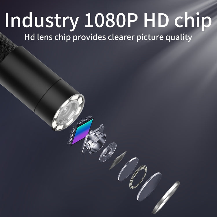 F180 8mm Lens 360 degree Free Spins Automotive Repair Endoscope, Spec:3m Soft Tube