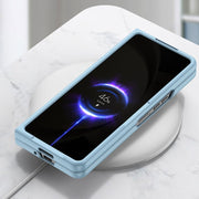 For Samsung Galaxy Z Fold5 Skin Feel PC Phone Case with Pen Slots, Not Included Pen(Purple)