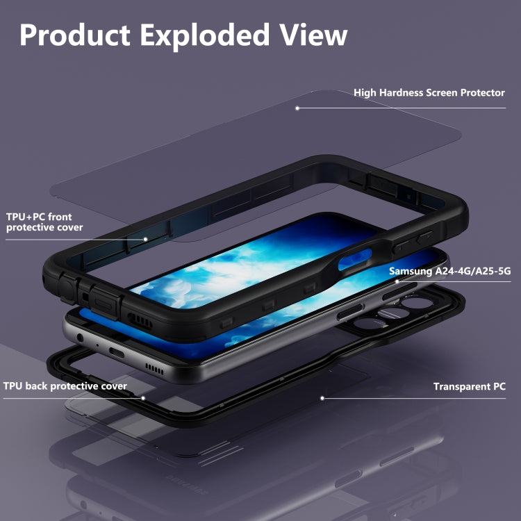 For Samsung Galaxy A25 5G RedPepper IP68 Life Water-resistant Phone Case(Black)